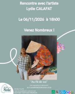 Rencontre avec l'artiste Mardi 06 Novembre